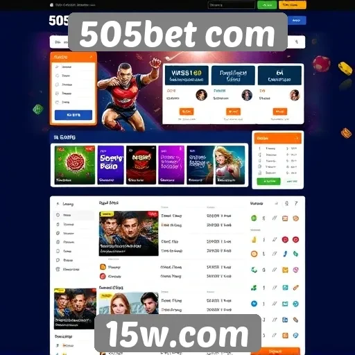 Interface do usuário do 505bet com em destaque
